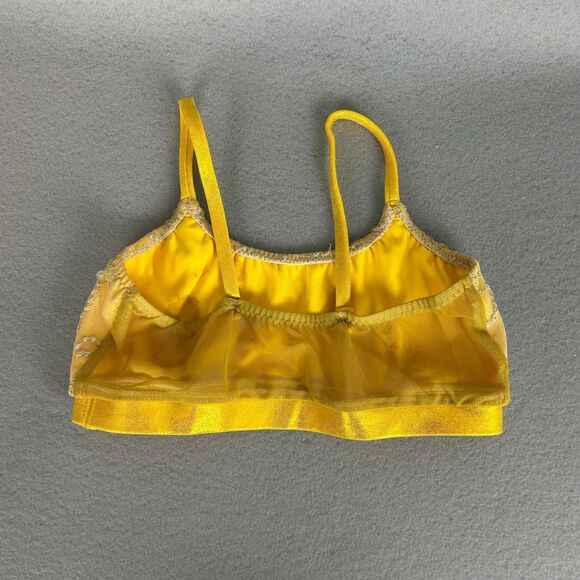 Mara Dancewear Small Yellow Gold Mesh Skirt & Crop Top Set Ballet Costume - Picture 4 of 8